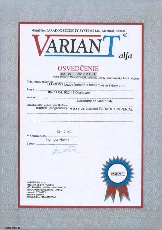 Oprávnenie č. 15
