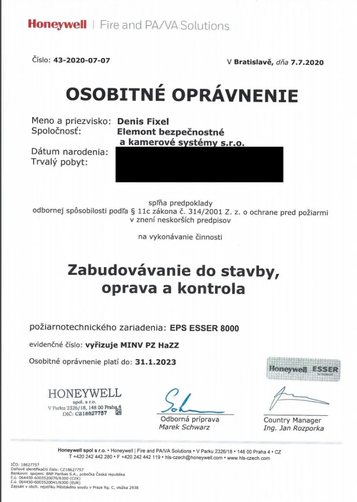 Oprávnenie č. 70