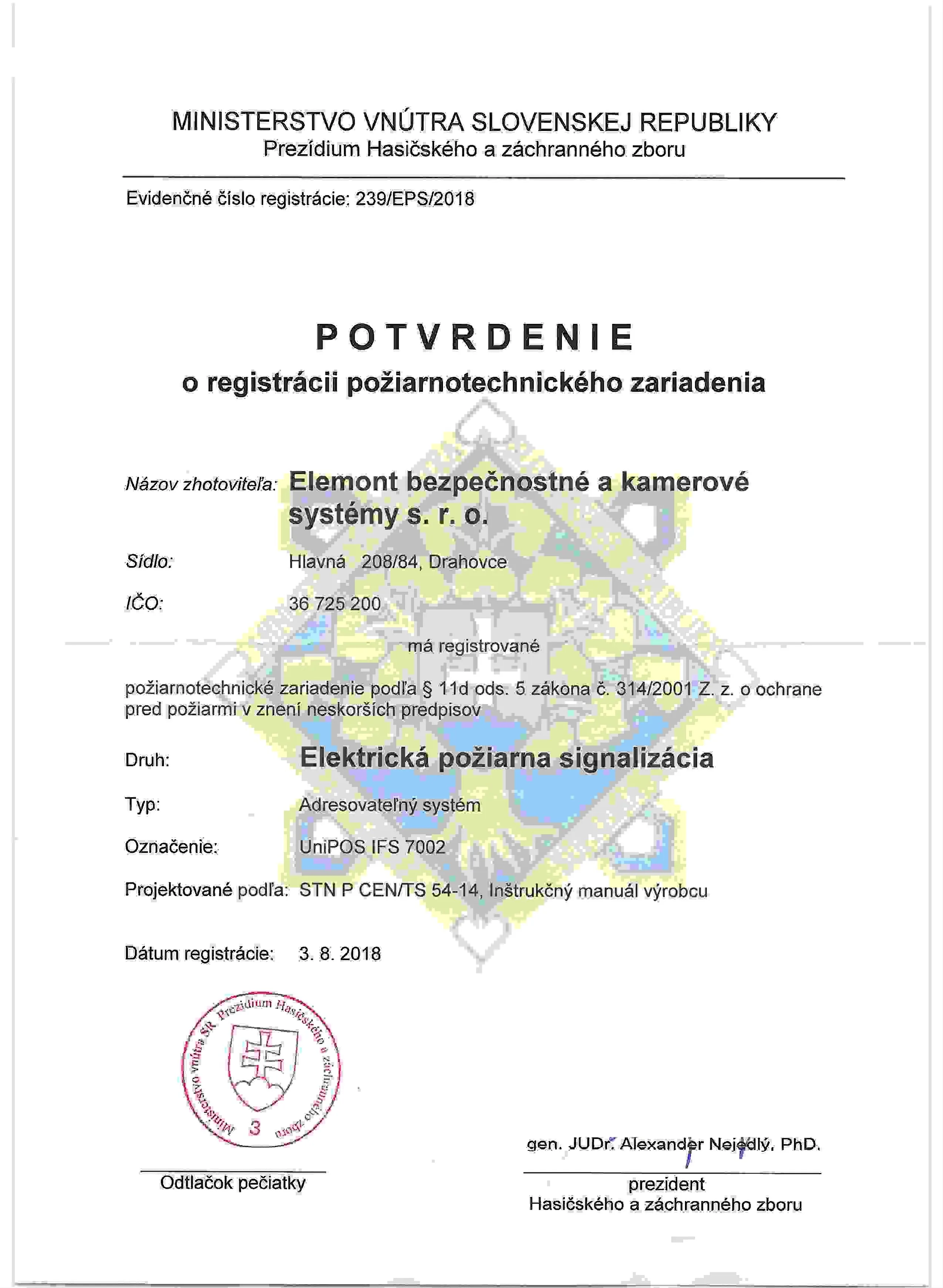 Potvrdenie o registrácii (Strana 5)