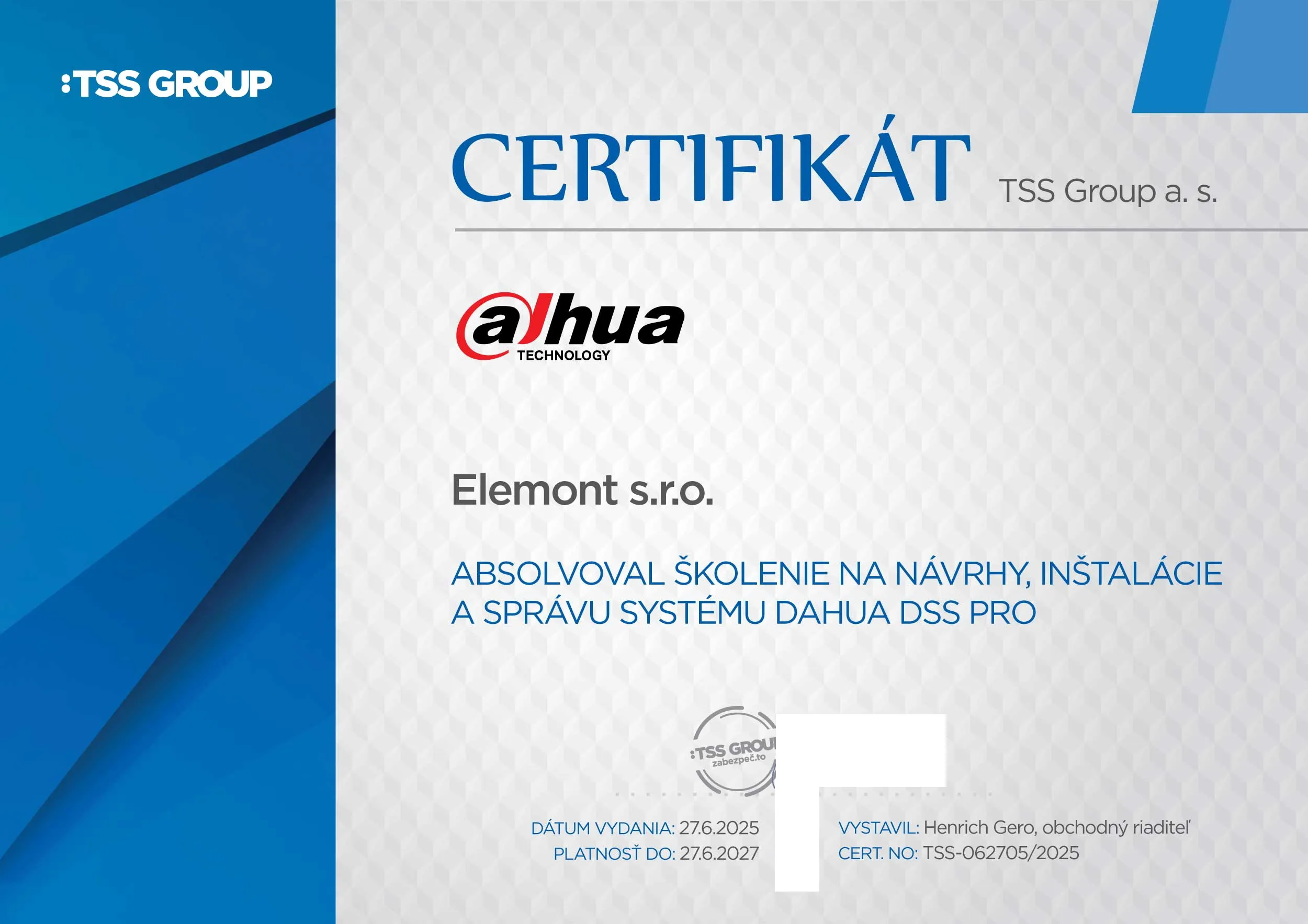Certifikát špecialistu